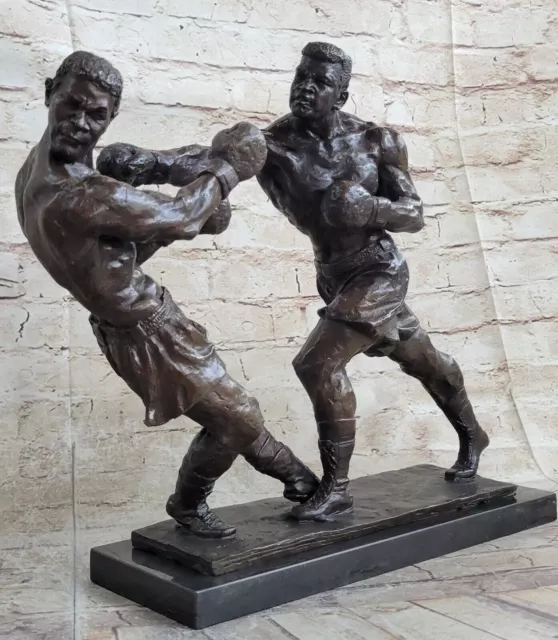 Boxeo Anillo Lado Fighting Decoración Bronce Escultura Estatua Figura Venta Nr
