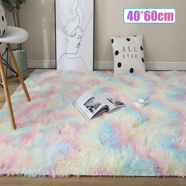Rectangulaire Soie Peluche Dérapage Tapis Moelleux Luxueux Doux Zone de Sol