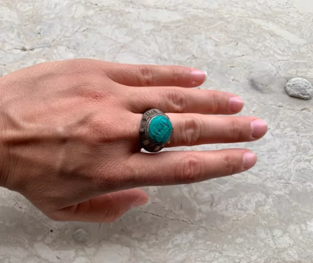 Anello uomo deals pietra verde