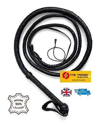 Premium Vera Pelle Rossa STOCK Whip 5 piedi 12 Trecce Adulto Cowboy Frusta 
