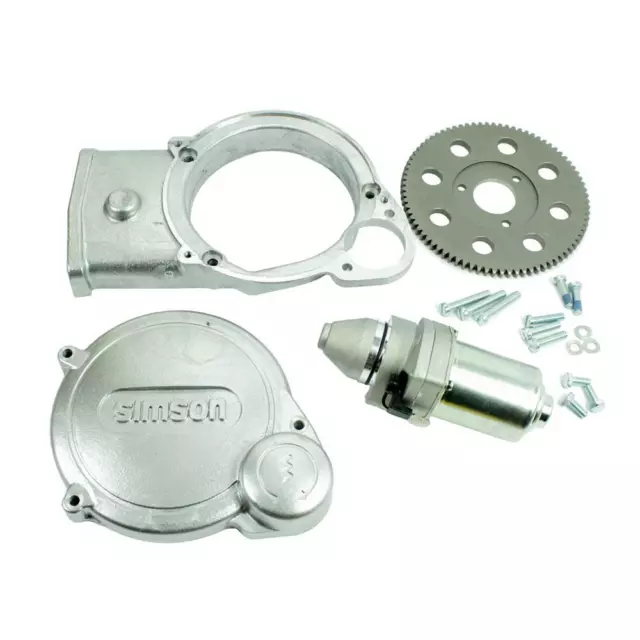 Juego de arranque Simson S51 S70 S53 SR50 SD50 E-Starter tapa motor vaporizador encendido