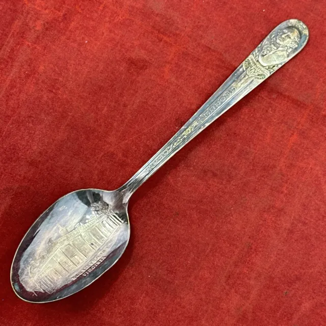 President George Washington Mt Vernon William Rogers Silver Plate Spoon VTG