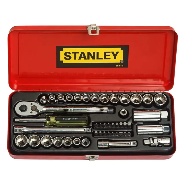 Stanley 46-teiliger 3/8-Zoll-SQ. Steckschlüsselsatz mit doppelter...