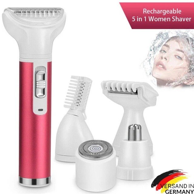 Epilatore donna 5 in 1 bikini sopracciglia naso trimmer viso depilazione