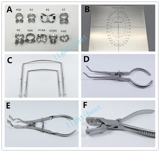 Dental Rubber Dam Kit With Carbon Fiber Frame, Clamps, Cord, Sheet, Plier & Template – Foldable