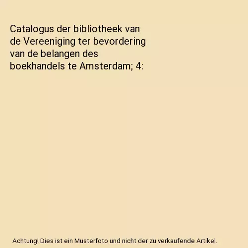 Catalogus der bibliotheek van de Vereeniging ter bevordering van de belangen des