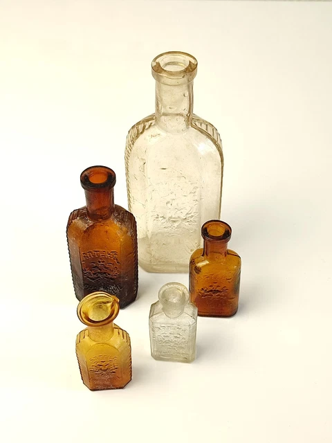 Pharmacy Glass Bottle Imperial Russia Pharmacy Bottle Antique Jar Pharmacy LOT 5