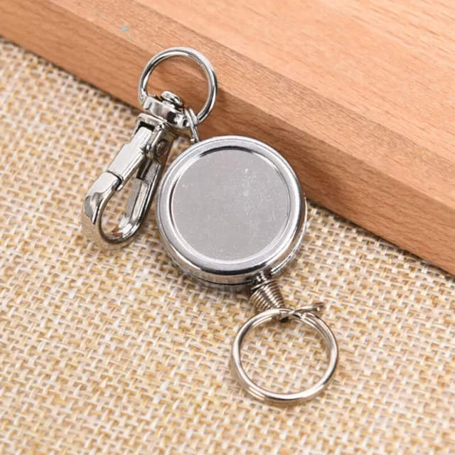 Retractable Pull Key Ring Chain Clip Carabiner Holder Recoil Extendsl Keych Yep4