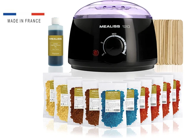 Chauffe Cire Kit Complet Epilation Professionnelle Avec Perles De Cire 1Kg