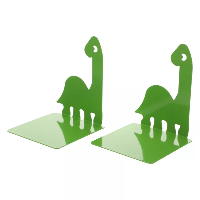 Cute Dinosaur Bookends, Nonskid Stand for Kids' Books, Green