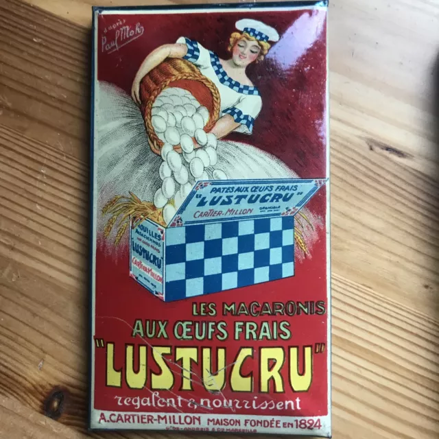 plaque métal publicitaire Lustucru