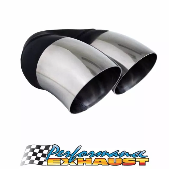 Dump Pipe STAINLESS Exhaust Tip - 2.5" Inlet - Twin 3" Outlet