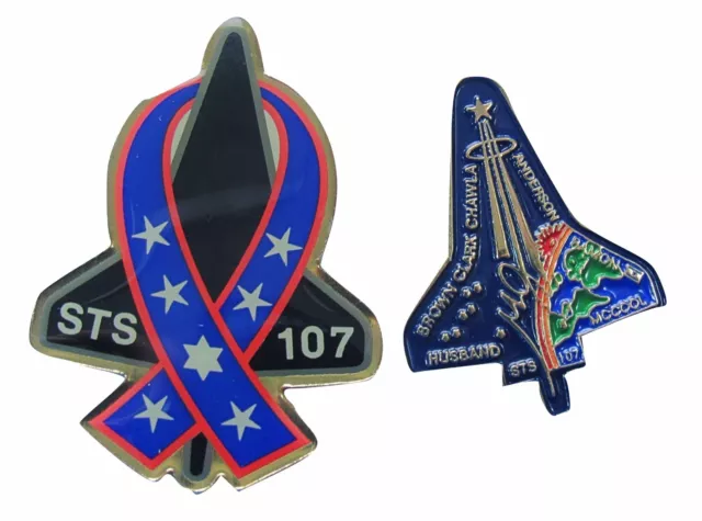 NASA PIN vtg STS-107  - Space Shuttle COLUMBIA final mission flight memorial