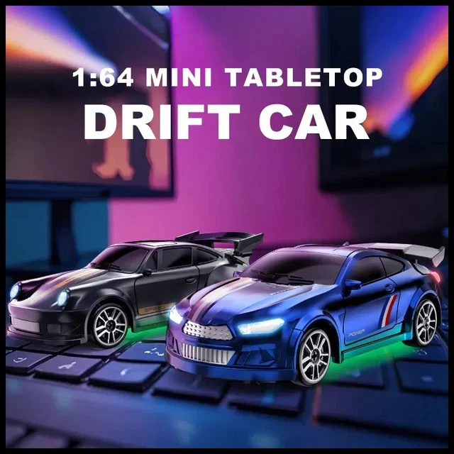 1:64 DRIFTING MINI Car 2.4G High Speed Drift RC Car 4WD Remote Control ...