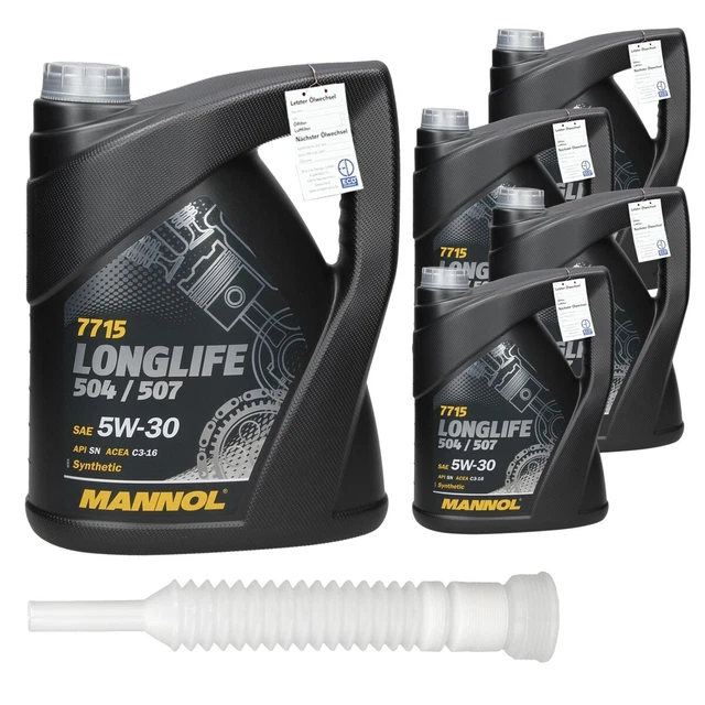 40l Mannol 7715 Motoröl Longlife 504/507 5W-30 4x10l