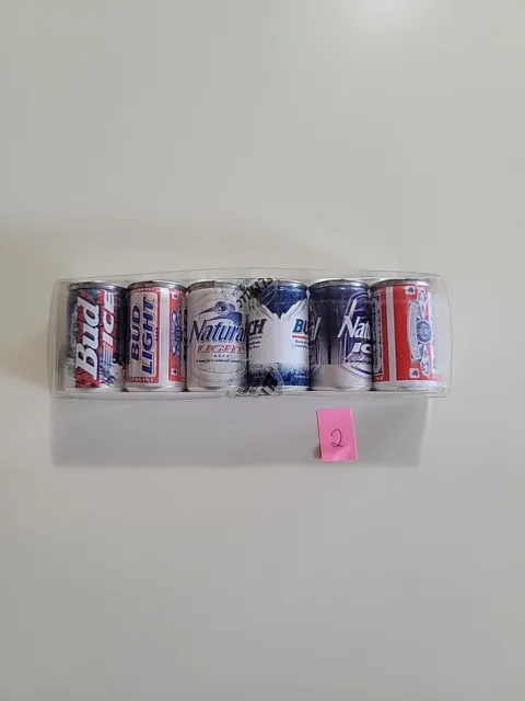 Anheuser Busch Budweiser Miniature Beer Cans 6 Different Cans