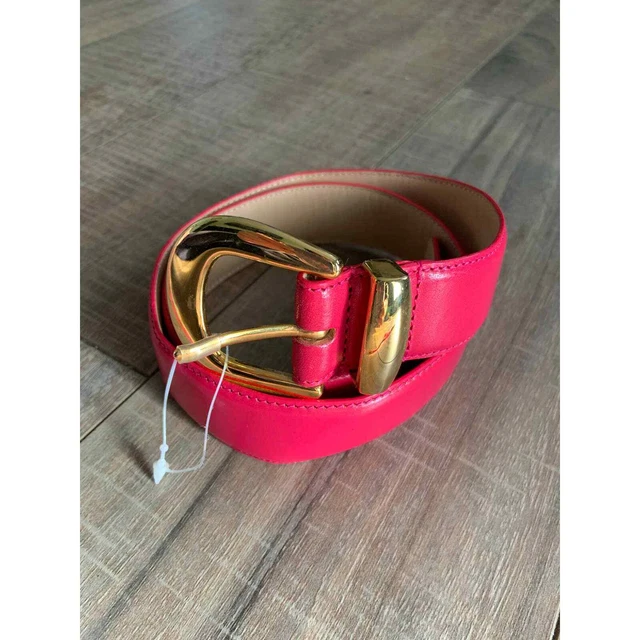 Womens Talbots Barbie Pink Genuine Leather Belt Size S - C7