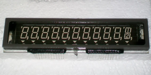 ITRON NORITAKE FG1113RE1 VFD Vacuum Fluorescent Display 11 digits (GIGATRONICS)