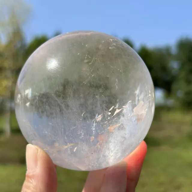 700g Top Natural clear quartz Ball Quartz Crystal Sphere 79mm Reiki WQ63