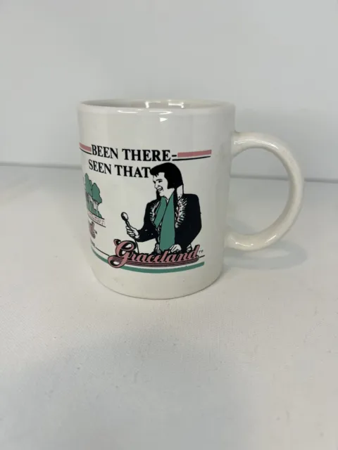 Vintage 1980s Elvis Presley Graceland Memphis Tennessee 4” Ceramic Coffee Mug