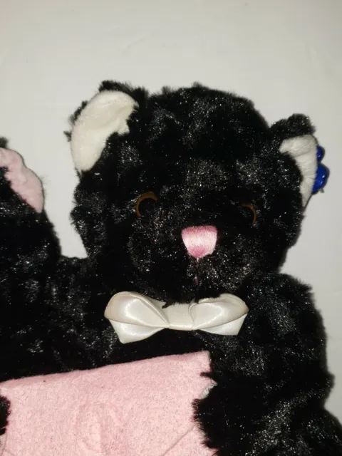NEW Russ Berrie Applause Plush Stuffed Teddy Bears Hugging 10" gift card holder 3