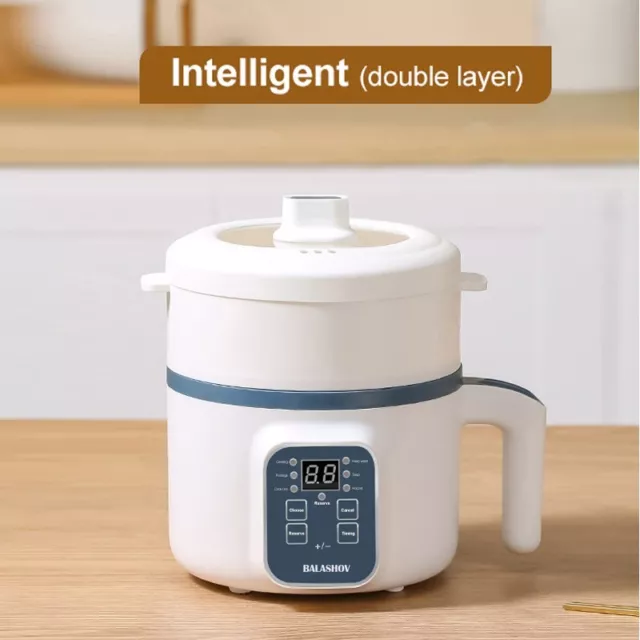 Mini Electric Auto Rice Cooker Household Multicooker Steamer Double Layer