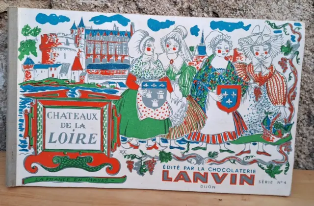 Chocolat Lanvin Ancien Album Publicitaire Images  Complet Chateaux De La Loire