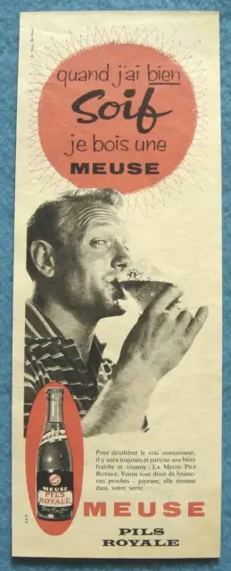 Publicité Papier - Bière Meuse Pils Royale de 1958
