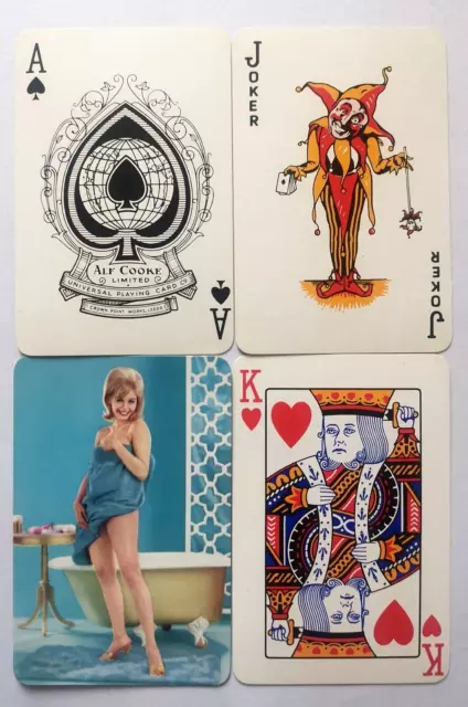 Vintage Playing Cards Pin Up Alf Cooke F W Woolworths 52 & 2 Jokers Uk Free Post