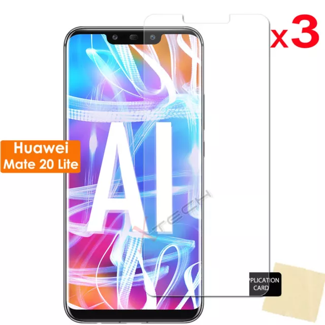 3 Pack of CLEAR LCD Screen Protector Cover Guards for Huawei Mate 20 Lite