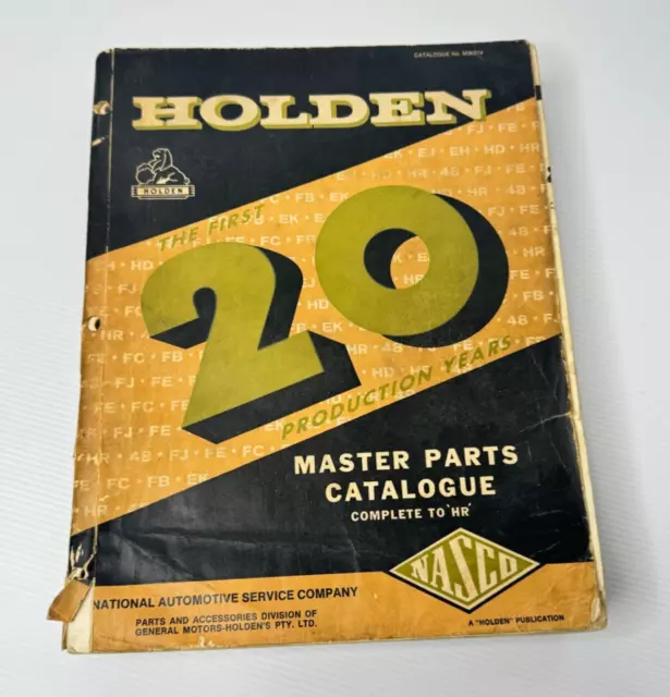 20 Years HOLDEN Master Parts Catalogue FX 215 FJ FB FE EK EJ EH HD HR NASCO