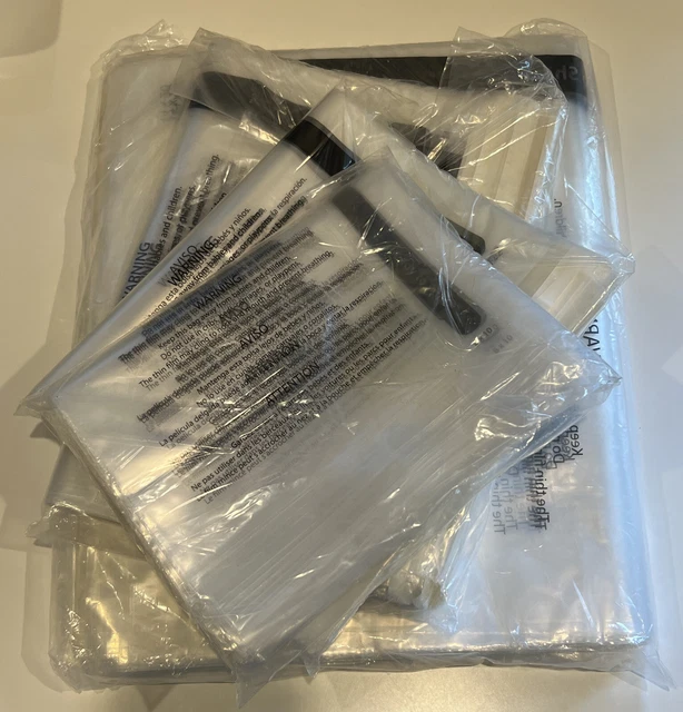400 Self Seal Suffocation Warning Clear Poly Bags 2 mil Variety Pack