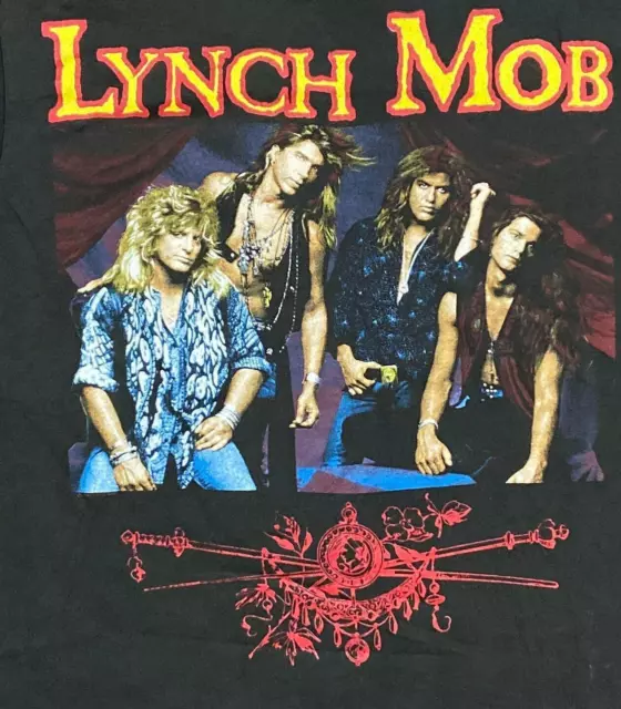 Vintage Lynch Mob Men T-shirt Black Cotton Black Shirt All size NG1671