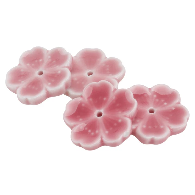4pcs titulaire d'encens décoratif en céramique délicat fleur encens brûleur d'en