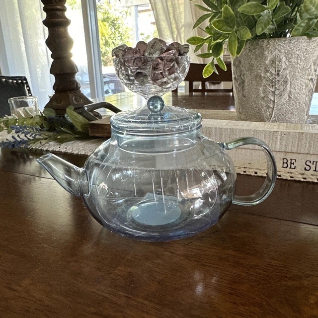 NEW TARGET BULLSEYE Playground Valentines Day 2024 Tea Party Blue Glass
