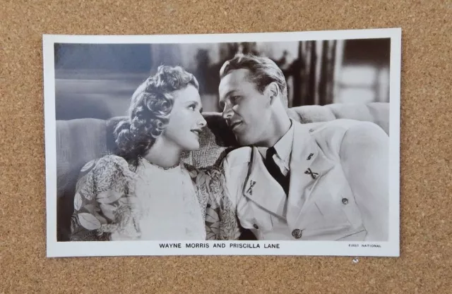 Wayne Morris & Priscilla Lane p272 Film Partners Real Photograph Postcard xc2