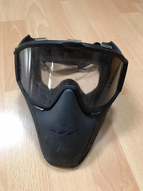 Masque De Protection Tactique Airsoft Demi-Visage Noir - Taille Unique, Militaire