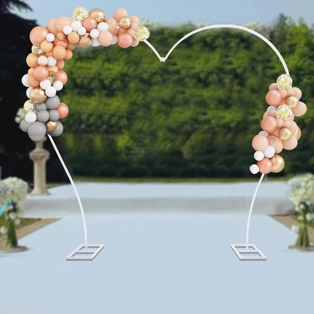 REUSED HEARTSHAPED BALLOON Arch Rack Garden Flower Backdrop Stand