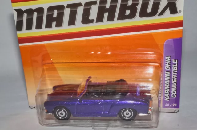 matchbox VW Karmann Ghia Convertible / Cabrio lila met.OVP