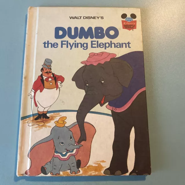 DUMBO THE FLYING ELEPHANT, 1978 First American Edition Walt Disney - Stains On B