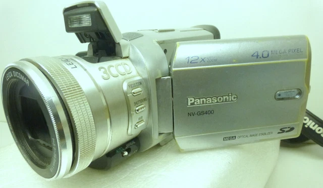 Panasonic NV-GS27 EG-S Videocamera MiniDV – Zoom Ottico 30x, Stabilizzatore SIS, Joystick, Funzione Webcam