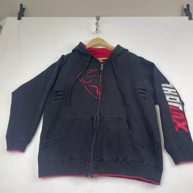 Thor MX Mens Full Zip Hoodie Size M Medium Black red Logo
