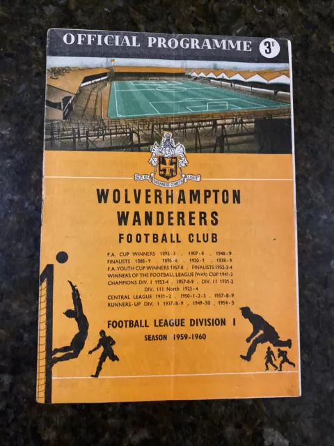 15.8.1959. Wolverhampton Wanderers v Nottingham Forest, (FA Charity Shield).