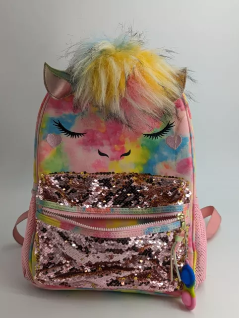 Under One Sky Unicorn Weekender Zipper Bag 15W x 10.5H x 10.5D Pink