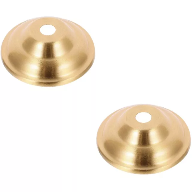 2pcs Metal Light Bulb Finial Base Flat Brass Lamp Holder Base Flat Cup for