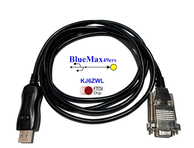 USB CAT Control Cable For Yaesu & Kenwood Ham Radios – Works With FT-991A, TS-2000, FTDX Series & More – 6ft Length