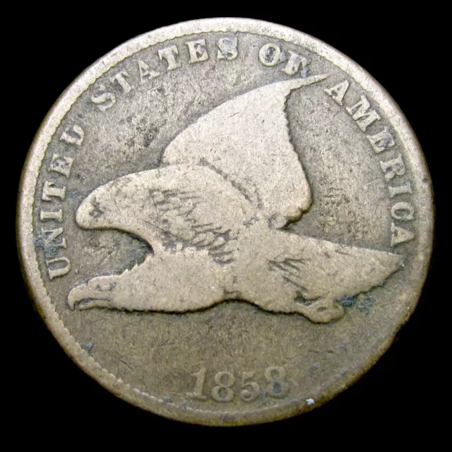 1858 Flying Eagle Cent Penny ---- Nice Coin ---- #UU073