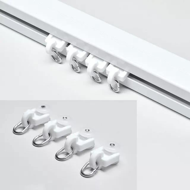 Swish White Curtain Track Glide Runner Rail Glider Hooks Easy Fit Strong Plastic