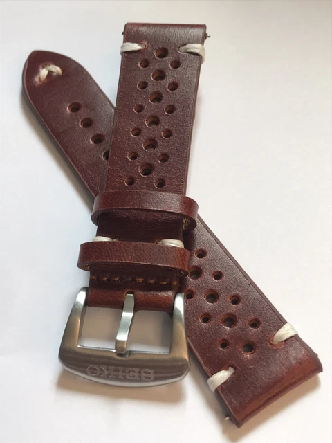 Bracelet De Montre En Cuir Véritable Catalonia - 20/22/24mm - Pour Homme (Breitling, Omega, Etc.)