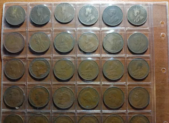 1911 -1964 Australian Part Penny Set 42 Coins Circulated in coin page. 3